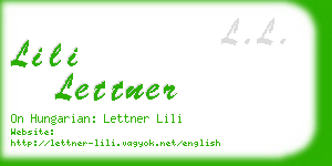 lili lettner business card